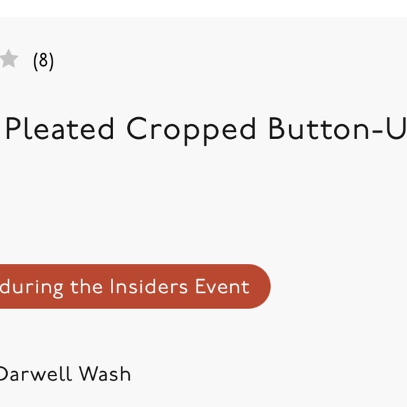 Madewell denim pleated cropped button-up shirt - Picture 4 of 4